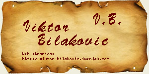 Viktor Bilaković vizit kartica